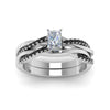 Load image into Gallery viewer, radiant-cut-Infinity-twist-matching-bridal-set-with-black-diamond-in-950-Platinum-FD8253RAGBLACK-NL-WG