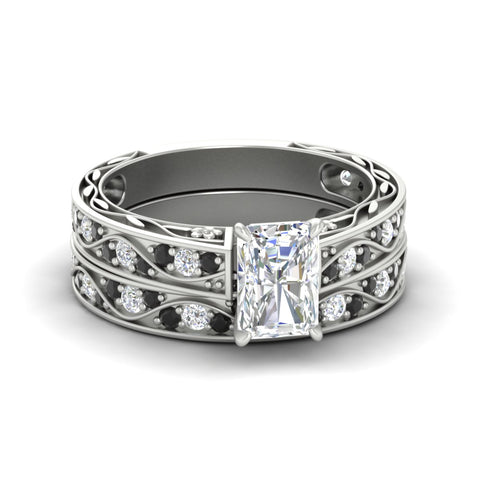 radiant-cut-antique-filigree-black-diamond-bridal-ring-set-in-white-gold-fdens3543ragblacksleep-nl-wg.jpg