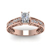 Load image into Gallery viewer, radiant-cut-antique-filigree-diamond-ring-in-14K-rose-gold-FDENS3543RARANGLE5-NL-RG_0bd55f43-d34f-4aeb-84c3-0f94655dba03