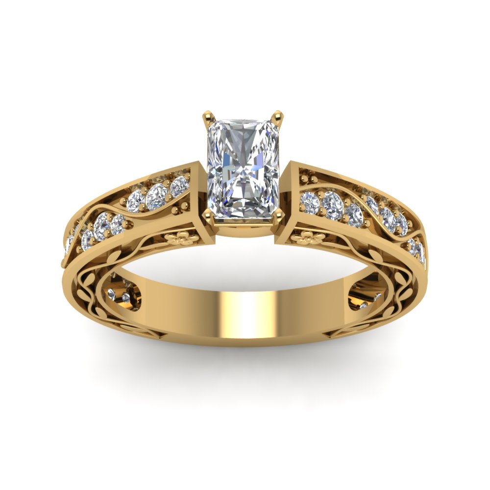 radiant-cut-antique-filigree-diamond-ring-in-14K-yellow-gold-FDENS3543RARANGLE5-NL-YG
