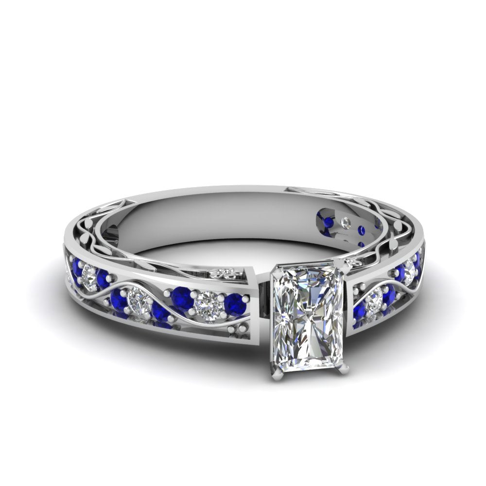 radiant-cut-antique-filigree-diamond-ring-with-blue-sapphire-in-950-platinum-FDENS3543RARGSABL-NL-WG