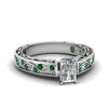Load image into Gallery viewer, radiant-cut-antique-filigree-diamond-ring-with-emerald-in-14K-white-gold-FDENS3543RARGEMGR-NL-WG_16e2afc6-bc60-480e-b617-2e5644fafe4f