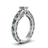 Load image into Gallery viewer, radiant-cut-antique-filigree-diamond-ring-with-emerald-in-950-platinum-FDENS3543RARGEMGRANGLE2-NL-WG_0865fecf-2e0b-47ae-b3c5-1255e3c24679