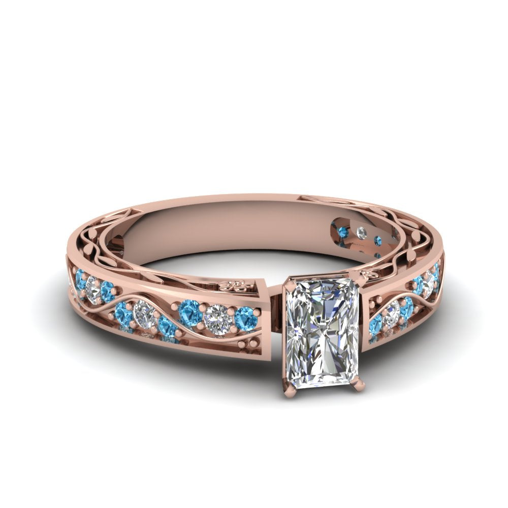 radiant-cut-antique-filigree-diamond-ring-with-ice-blue-topaz-in-14K-rose-gold-FDENS3543RARGICBLTO-NL-RG