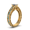 Load image into Gallery viewer, radiant-cut-antique-filigree-diamond-ring-with-ice-blue-topaz-in-14K-yellow-gold-FDENS3543RARGICBLTOANGLE2-NL-YG_2ea6be22-2ab3-492d-b0e1-5b005da52e80