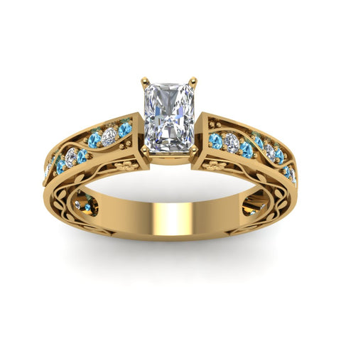 radiant-cut-antique-filigree-diamond-ring-with-ice-blue-topaz-in-14K-yellow-gold-FDENS3543RARGICBLTOANGLE5-NL-YG_e35e03ba-d917-4e0d-9148-5859a9fdf062