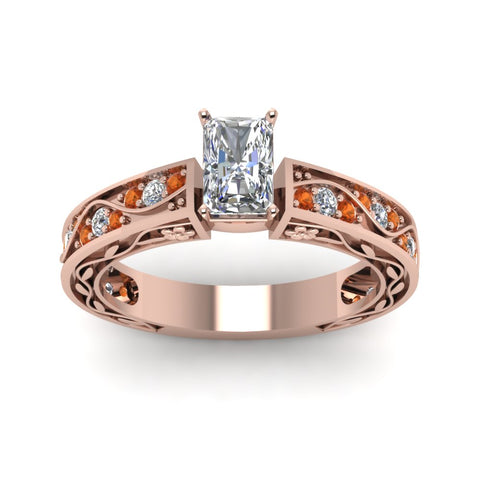 radiant-cut-antique-filigree-diamond-ring-with-orange-sapphire-in-14K-rose-gold-FDENS3543RARGSAORANGLE5-NL-RG_c42cca95-76a9-45c4-a079-505d7885c0f1