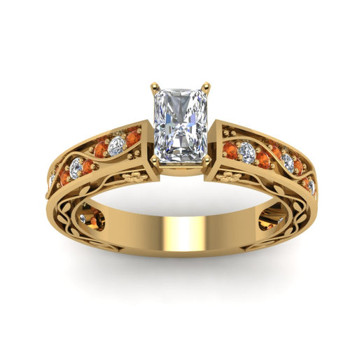 radiant-cut-antique-filigree-diamond-ring-with-orange-sapphire-in-14K-yellow-gold-FDENS3543RARGSAORANGLE5-NL-YG_30dfd289-2f4a-411b-80c7-5297a2ce0b5a