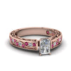 Load image into Gallery viewer, radiant-cut-antique-filigree-diamond-ring-with-pink-sapphire-in-14K-rose-gold-FDENS3543RARGSADRPI-NL-RG_be572bfd-b046-4c79-906b-11af41ba77ea