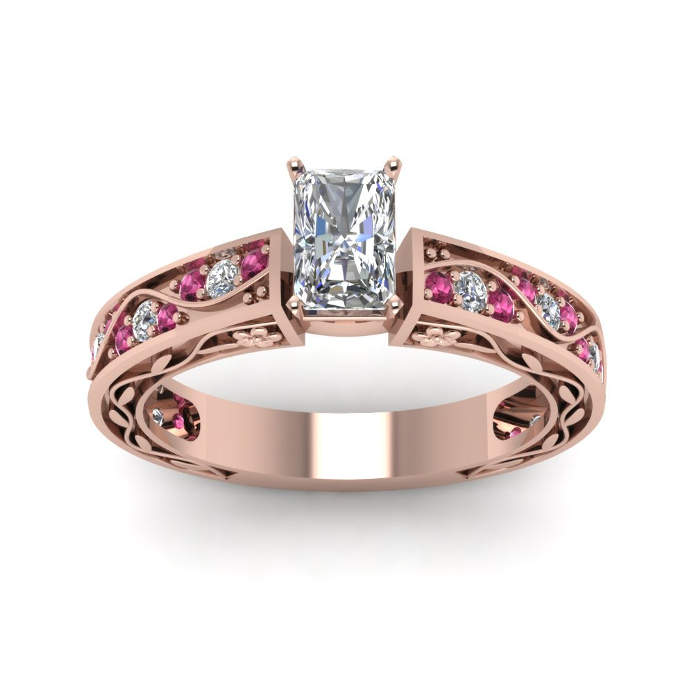 radiant-cut-antique-filigree-diamond-ring-with-pink-sapphire-in-14K-rose-gold-FDENS3543RARGSADRPIANGLE5-NL-RG