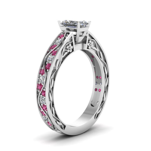 radiant-cut-antique-filigree-diamond-ring-with-pink-sapphire-in-14K-white-gold-FDENS3543RARGSADRPIANGLE2-NL-WG_108ca26b-6854-461f-b859-b33f63bbe438