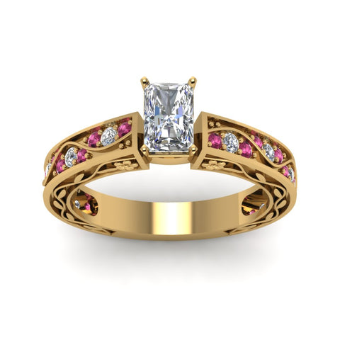 radiant-cut-antique-filigree-diamond-ring-with-pink-sapphire-in-14K-yellow-gold-FDENS3543RARGSADRPIANGLE5-NL-YG_0ca03a3b-92c5-40db-800b-d9bf570f3353