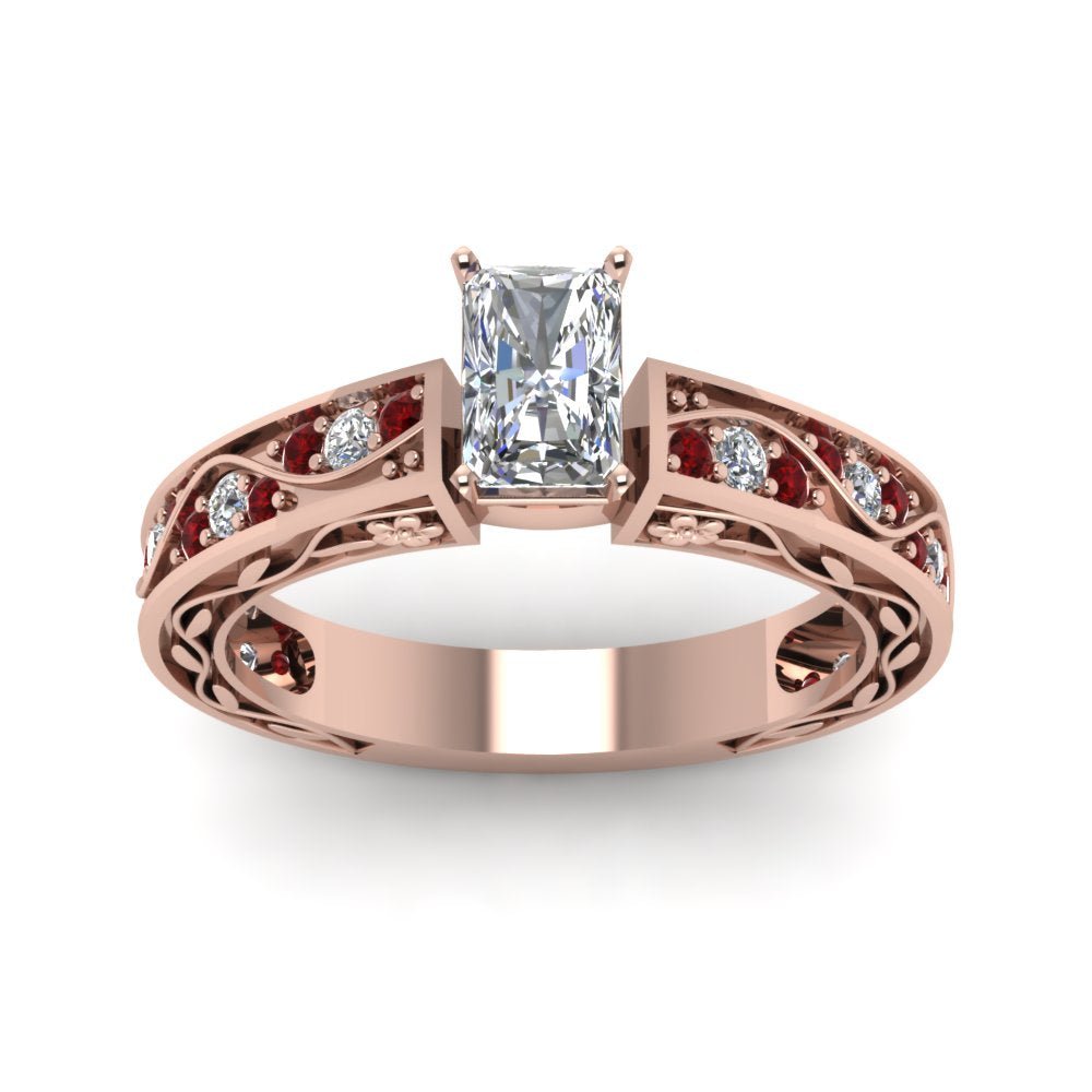 radiant-cut-antique-filigree-diamond-ring-with-ruby-in-14K-rose-gold-FDENS3543RARGRUDRANGLE5-NL-RG
