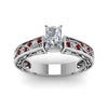 Load image into Gallery viewer, radiant-cut-antique-filigree-diamond-ring-with-ruby-in-950-platinum-FDENS3543RARGRUDRANGLE5-NL-WG_e26240ee-74f0-4a96-8ffb-5c5d23022302