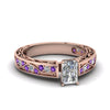 Load image into Gallery viewer, radiant-cut-antique-filigree-diamond-ring-with-violac-topaz-in-14K-rose-gold-FDENS3543RARGVITO-NL-RG_662e22bf-e71c-48d1-a0d0-05b118c30846