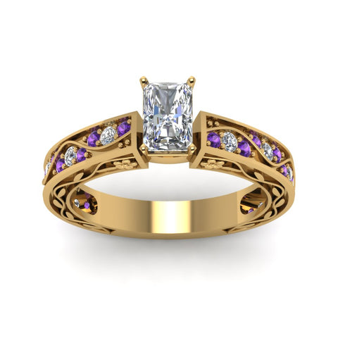 radiant-cut-antique-filigree-diamond-ring-with-violac-topaz-in-14K-yellow-gold-FDENS3543RARGVITOANGLE5-NL-YG