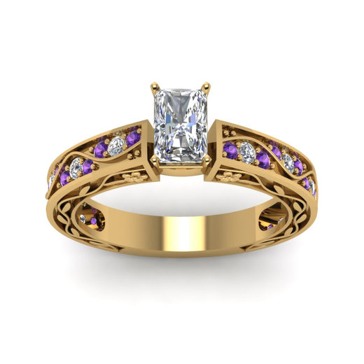 radiant-cut-antique-filigree-diamond-ring-with-violac-topaz-in-14K-yellow-gold-FDENS3543RARGVITOANGLE5-NL-YG_bf21c2d8-22bd-4189-98c3-d1df95eb892d