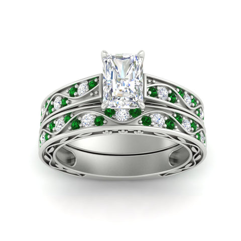 radiant-cut-antique-filigree-emerald-bridal-ring-set-in-white-gold-fdens3543ragemgrangle5-nl-wg.jpg