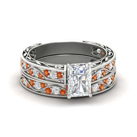 radiant-cut-antique-filigree-orange-sapphire-bridal-ring-set-in-white-gold-fdens3543ragsaorsleep-nl-wg.jpg