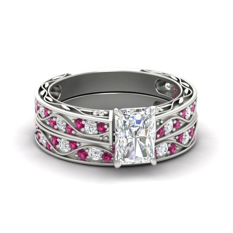 radiant-cut-antique-filigree-pink-sapphire-bridal-ring-set-in-white-gold-fdens3543ragsadrpisleep-nl-wg.jpg