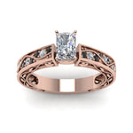 Load image into Gallery viewer, radiant-cut-antique-filigree-ring-with-black-diamond-in-14K-rose-gold-FDENS3543RARGBLACKANGLE5-NL-RG

