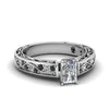 Load image into Gallery viewer, radiant-cut-antique-filigree-ring-with-black-diamond-in-14K-white-gold-FDENS3543RARGBLACK-NL-WG_50ab19b2-e0d0-4c98-9a82-761eaa2cec1b