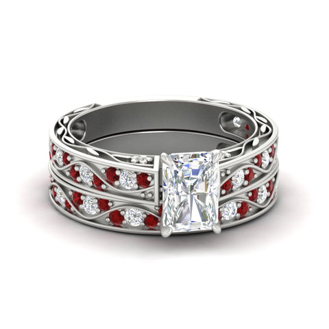 radiant-cut-antique-filigree-ruby-bridal-ring-set-in-white-gold-fdens3543ragrudrsleep-nl-wg.jpg