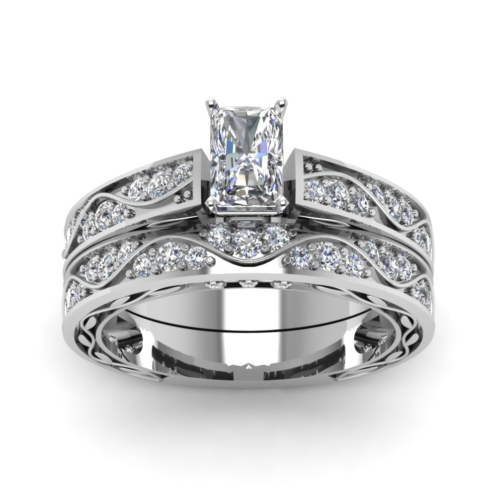 radiant-cut-antique-filigree-wedding-ring-set-in-white-gold-FDENS3543RAANGLE5-NL-WG