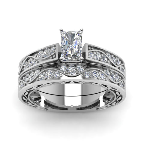 radiant-cut-antique-filigree-wedding-ring-set-in-white-gold-FDENS3543RAANGLE5-NL-WG