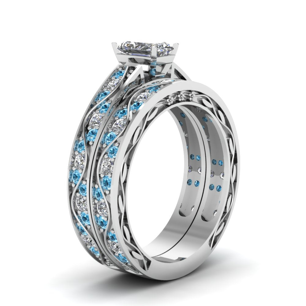 radiant-cut-antique-filigree-wedding-ring-set-with-ice-blue-topaz-in-white-gold-FDENS3543RAGICBLTOANGLE2-NL-WG