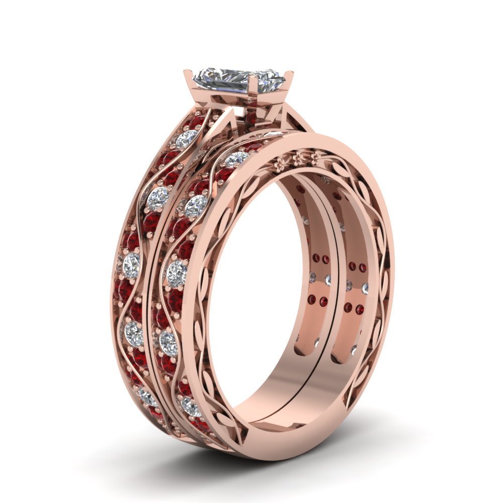 radiant-cut-antique-filigree-wedding-ring-set-with-ruby-in-rose-gold-FDENS3543RAGRUDRANGLE2-NL-RG