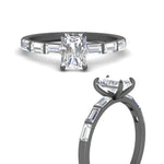 Load image into Gallery viewer, Baguette Thin Band Radiant Cut Engagement Ring
