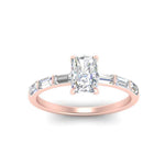 Load image into Gallery viewer, Baguette Thin Band Radiant Cut Engagement Ring
