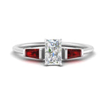 Load image into Gallery viewer, radiant-cut-bar-baguette-3-stone-ruby-engagement-ring-in-FDENS100RARGRUDR-NL-WG
