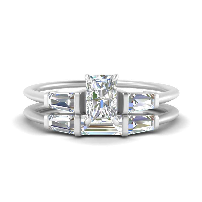 radiant-cut-bar-set-diamond-ring-with-matching-3-baguette-wedding-band-in-white-gold-FDENS100RA-NL-WG
