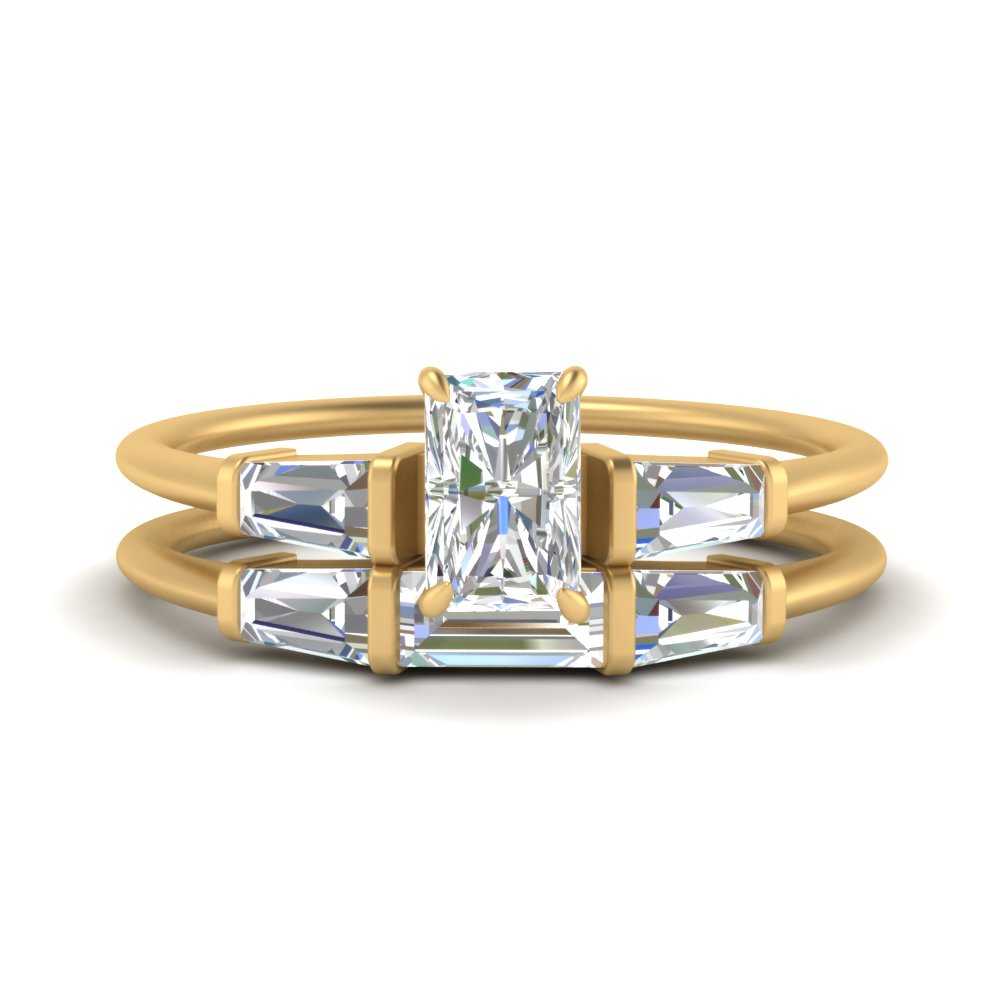 radiant-cut-bar-set-diamond-ring-with-matching-3-baguette-wedding-band-in-FDENS100RA-NL-YG