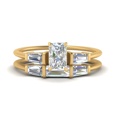 radiant-cut-bar-set-diamond-ring-with-matching-3-baguette-wedding-band-in-yellow-gold-FDENS100RA-NL-YG