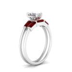 Load image into Gallery viewer, radiant-cut-bar-set-ruby-ring-with-matching-3-baguette-wedding-band-in-FDENS100RAGRUDR-NL-WG
