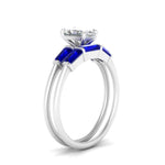 Load image into Gallery viewer, radiant-cut-bar-set-sapphire-ring-with-matching-3-baguette-wedding-band-in-FDENS100RAGSABL-NL-WG
