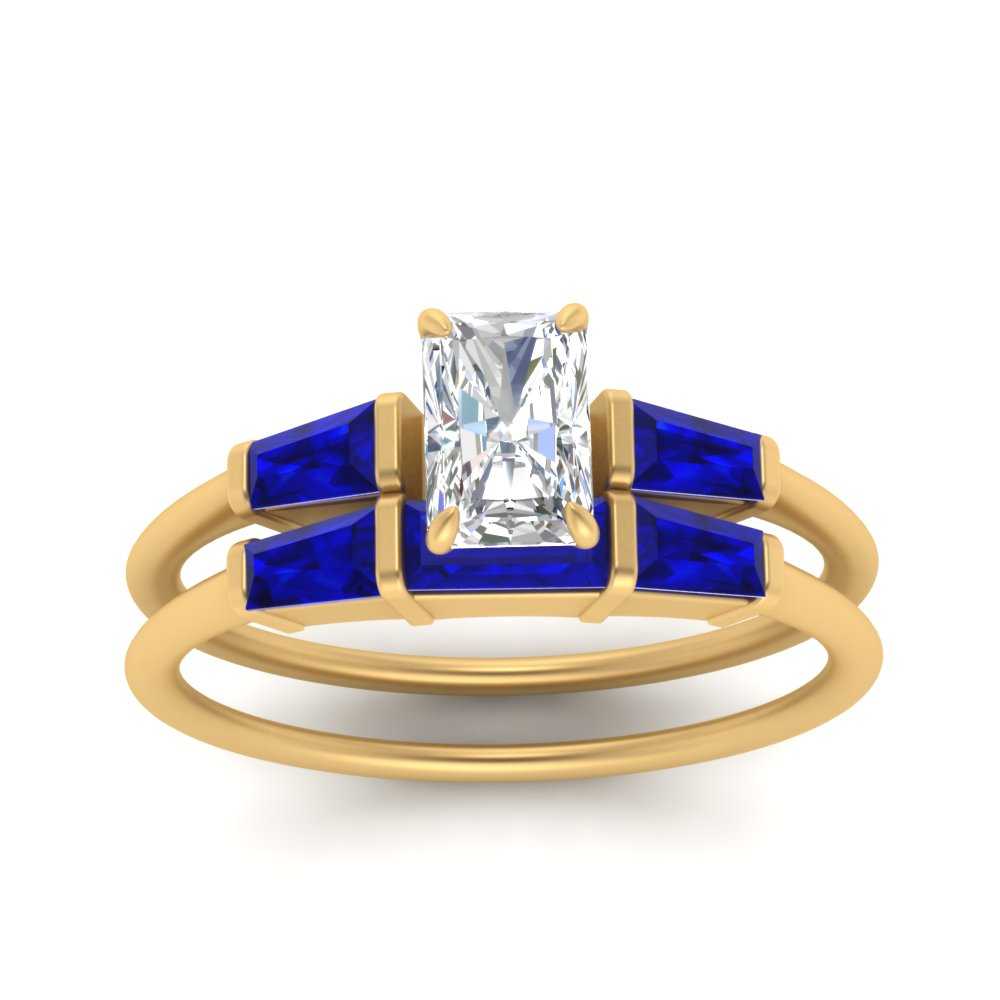 radiant-cut-bar-set-sapphire-ring-with-matching-3-baguette-wedding-band-in-FDENS100RAGSABL-NL-YG