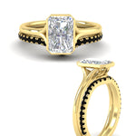 Load image into Gallery viewer, radiant-cut-bezel-solitaire-ring-with-black-diamond-band-in-yellow-gold-FD11229RAGBLACKANGLE3-NL-YG.jpg?v=1758702888