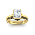 Load image into Gallery viewer, radiant-cut-bezel-solitaire-ring-with-black-diamond-band-in-yellow-gold-FD11229RAGBLACKANGLE5-NL-YG.jpg?v=1758702889