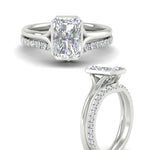 Load image into Gallery viewer, radiant-cut-bezel-solitaire-ring-with-diamond-band-in-white-gold-FD11229RAANGLE3-NL-WG.jpg?v=1758702887