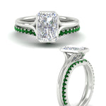 Load image into Gallery viewer, radiant-cut-bezel-solitaire-ring-with-emerald-band-in-white-gold-FD11229RAGEMGRANGLE3-NL-WG_9524e273-fdba-4c5c-9e43-5438b6da7fa9.jpg?v=1758702954