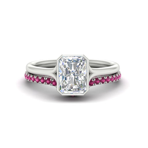 radiant-cut-bezel-solitaire-ring-with-pink-sapphire-band-in-white-gold-FD11229RAGSADRPI-NL-WG.jpg?v=1758702888