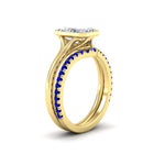 Load image into Gallery viewer, radiant-cut-bezel-solitaire-ring-with-sapphire-band-in-yellow-gold-FD11229RAGSABLANGLE2-NL-YG_75c7d95a-93b2-48d7-971a-ecab052aef7f.jpg?v=1758702954