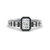 Load image into Gallery viewer, radiant-cut-black-diamond-halo-wedding-ring-set-in-white-gold-FD-8523RAGBLACK-NL-WG