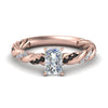 Load image into Gallery viewer, radiant-cut-black-diamond-twisted-vine-engagement-ring-in-rose-gold-FD9127RARGBLACK-NL-RG