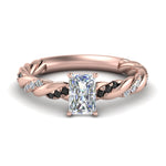 Load image into Gallery viewer, radiant-cut-black-diamond-twisted-vine-engagement-ring-in-rose-gold-FD9127RARGBLACK-NL-RG
