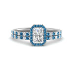 Load image into Gallery viewer, radiant-cut-blue-topaz-halo-wedding-ring-set-in-white-gold-FD-8523RAGICBLTO-NL-WG